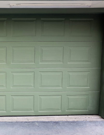 Garage door with oxidisation removed